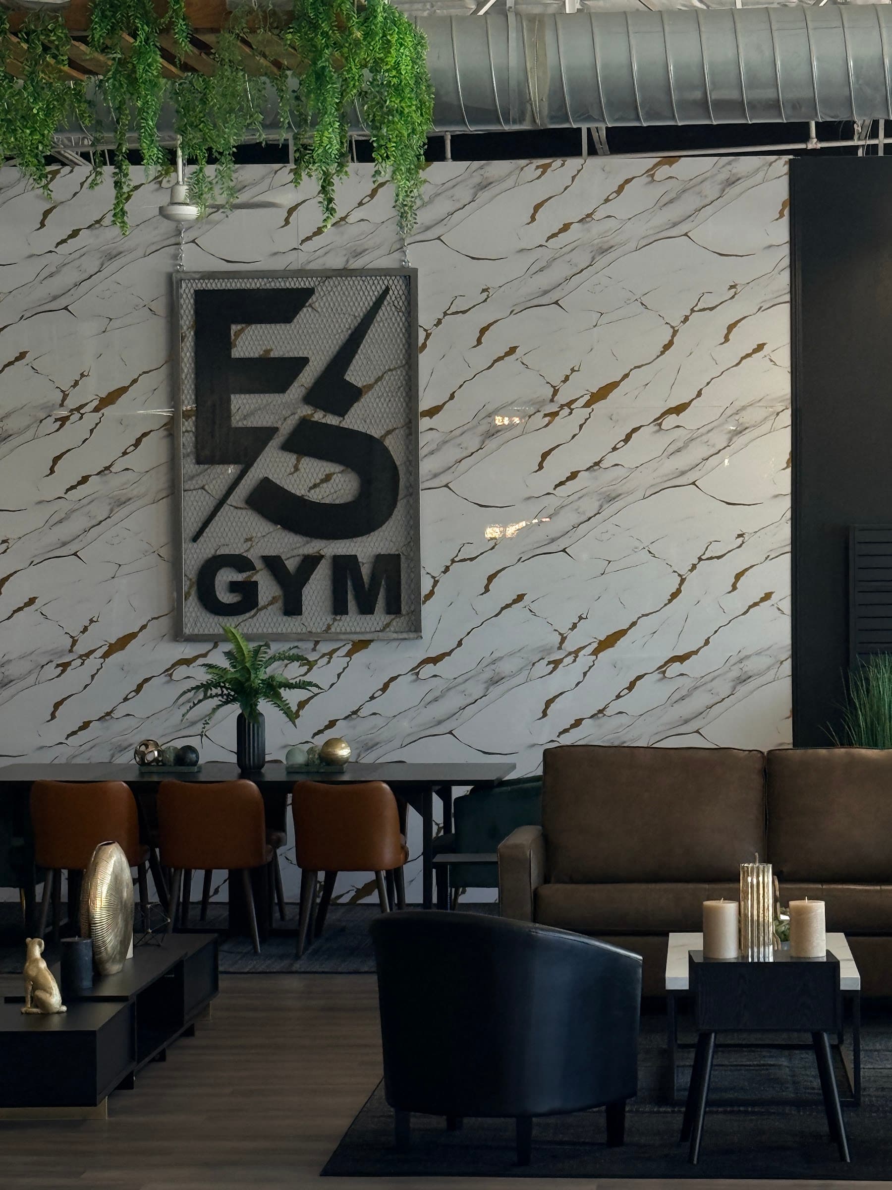Marble ES Gym logo wall